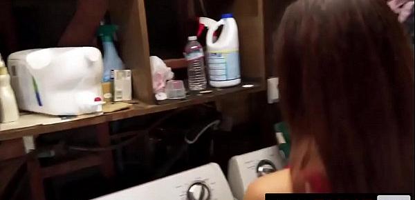  Daughter&039;s Taboo - Daddy&039;s Laundry and Kitchen Sex - POV